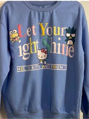 Hello Kitty Light Shine Blue Women’s size Large Sweatshirt